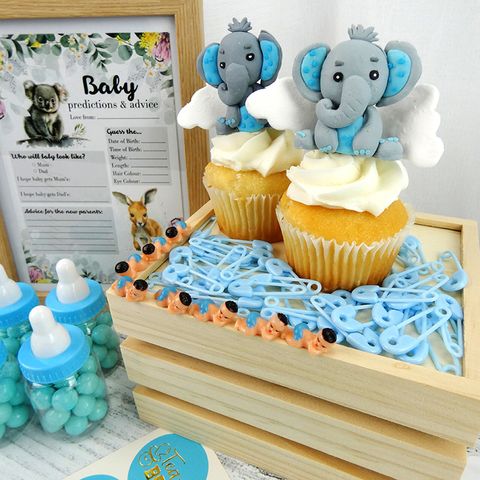 CAKE TOPPER PLASTICINE ELEPHANT 1PC