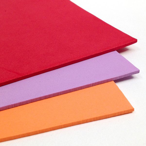 Craft Foam Sheet Red/Mauve/Orange Pkt 3