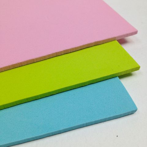 Craft Foam Sheet Lime/Aqua/Pink Pkt 3