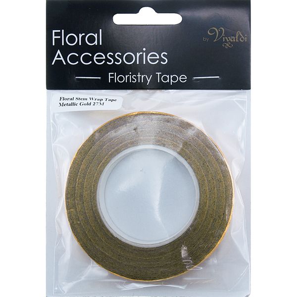 FLORIST TAPE STEM WRAP GOLD 27m