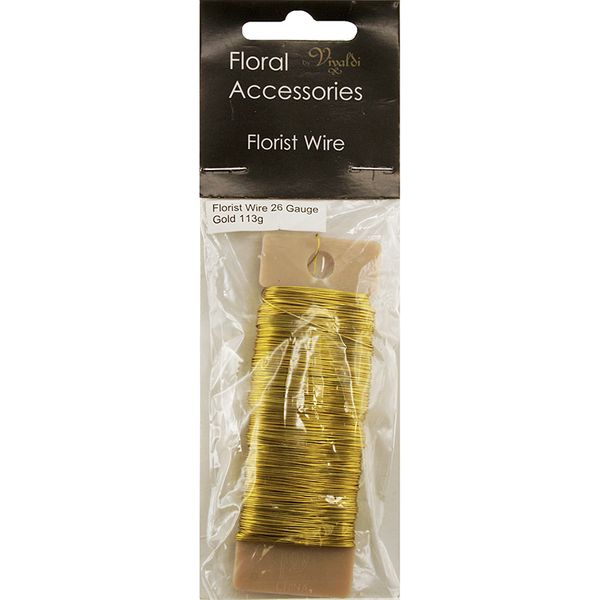 Florist Wire 26Gauge Gold 113G