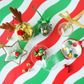 XMAS BAUBLES ROUND 8CM 4PCS