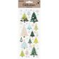 XMAS FOIL STCKR TREE GREEN SILVER 1SH