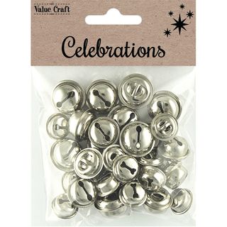 XMAS SLEIGH BELLS SILVER 35PC