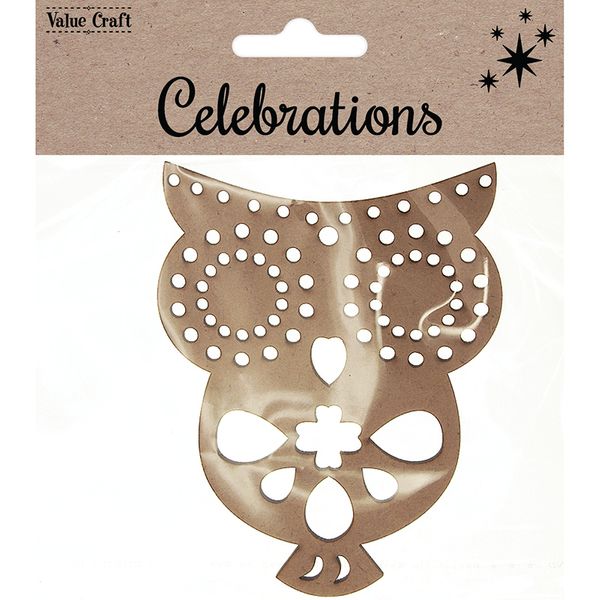 XMAS MDF WOOD OWL 2PCS