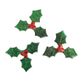 XMAS HOLLY SHAPES 30PC