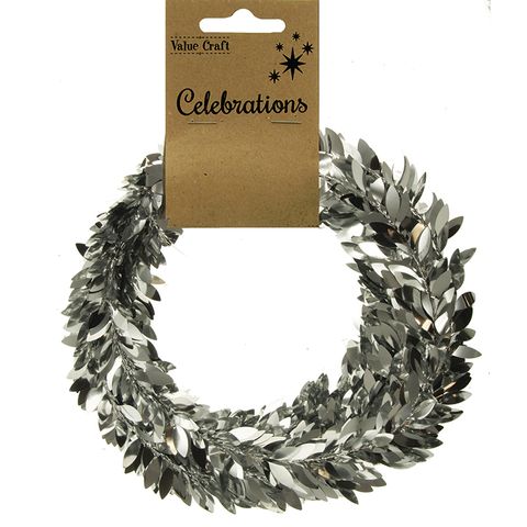 XMAS GARLAND BOXWOOD FOIL SILVER 3MT