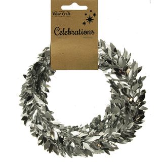 XMAS GARLAND BOXWOOD FOIL SILVER 3MT