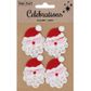 XMAS SB STICKER SANTA FACE 1PK