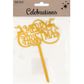 XMAS GOLD MERRY XMAS CAKE TOPPER 1PC