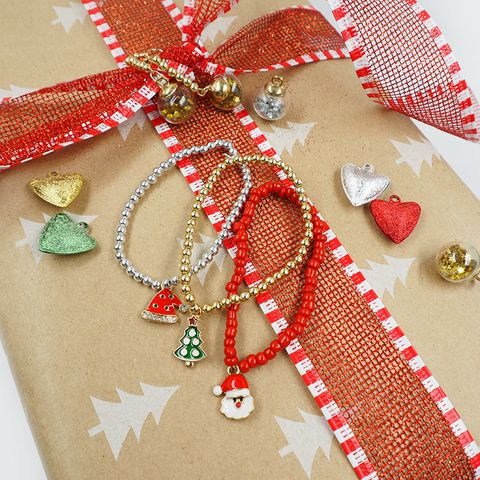 XMAS STAR GOLD SILVER BAUBLE BEADS 6PC