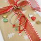 XMAS GOLD ENAMEL CHARMS 4PCS