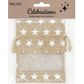 XMAS BAG JUTE CLEAR 10x12.5CM STARS 2PC