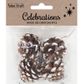 XMAS MINI SNOW PINECONE ORNAMENTS 4PC