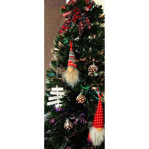 XMAS MINI SNOW PINECONE ORNAMENTS 4PC