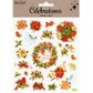 XMAS GLITTER STICKERS HOLLY WREATHS 1SH