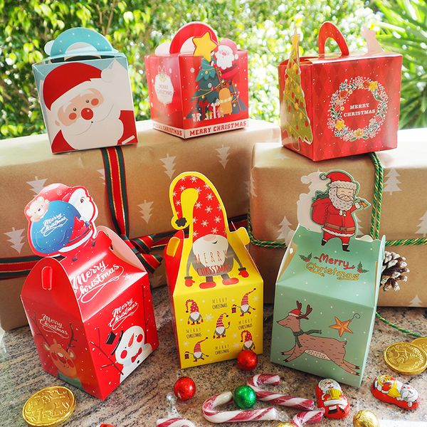 XMAS PAPER BOXES W HANDLES ASST 3PCS