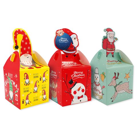 XMAS PAPER BOXES 3D TOPS ASST 3PCS