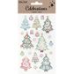 XMAS CRYSTAL STICKERS TREES 1SH