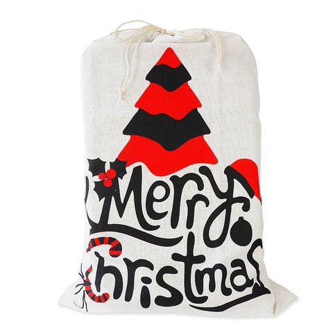 XMAS GIANT SACK 49x68CM MERRY XMAS 1PC