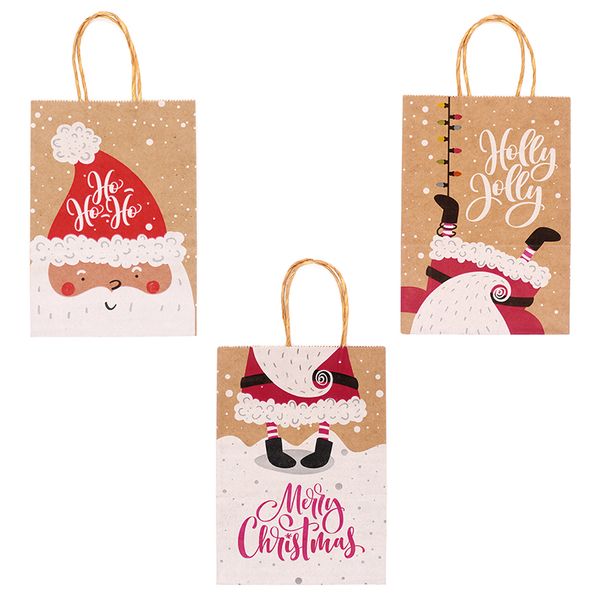 XMAS PAPER BAGS 20.7x15CM ASSORTED 3PCS