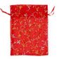 XMAS BAG ORGANZA 15x20CM SWIRL LEAF 2PC