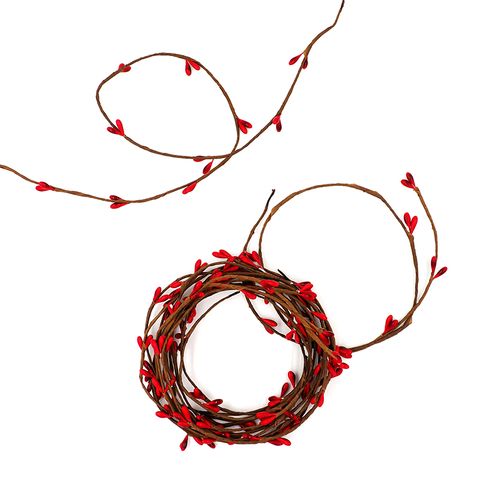 XMAS RED BERRY 65CM FLORISTRY WIRE 10PCS