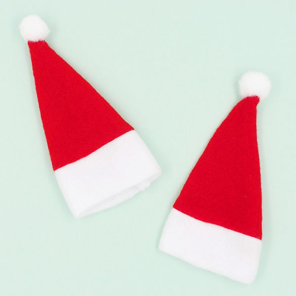 XMAS MINI SANTA HATS 4PCS