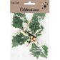 XMAS LARGE HOLLY LEAF GOLD BERRY 4PCS