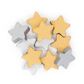 XMAS WOOD 19MM STAR BEADS 12PCS