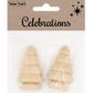 XMAS WOOD 3D CHRISTMAS TREES 2PCS