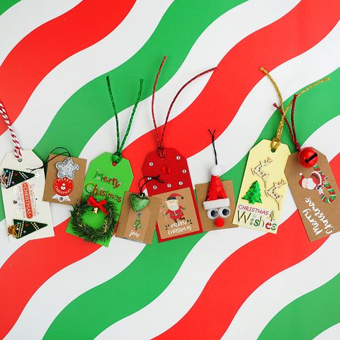 XMAS FELT GLITTER SHAPES MINI STARS 8PCS