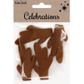 XMAS FELT SHAPES 68MM ANTLERS BROWN 4PCS