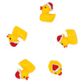 XMAS MINI RESIN DUCKS W HATS 6PCS