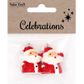 XMAS MINI RESIN WAVING SANTA 2PCS