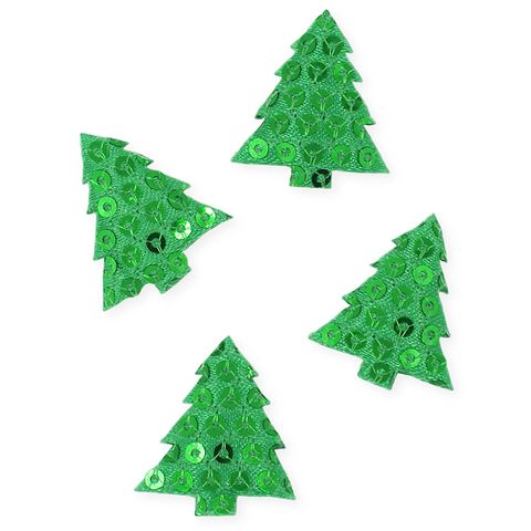 XMAS FELT SHAPES MINI SEQUIN TREES 8PCS