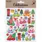 XMAS GLITTER STICKERS WHIMSICAL CARS 1SH