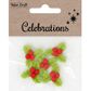 XMAS MINI POLYMER CLAY HOLLY 5PCS