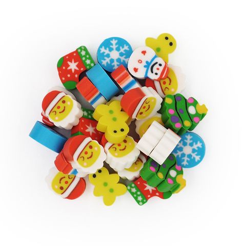 XMAS MINI ERASERS IN TREE 1PC