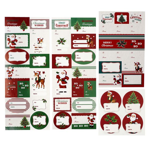 XMAS GIFT STICKERS SET TRADITIONAL 42PCS