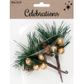 XMAS MINI PINECONE BAUBLE BUNCH GLD 2PCS