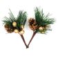 XMAS MINI PINECONE BAUBLE BUNCH GLD 2PCS