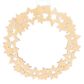 XMAS MDF 21CM STAR WREATH 1PC