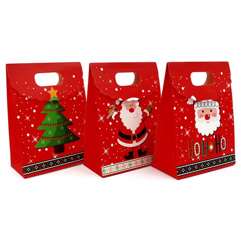 XMAS MINI VELCRO PAPER BAGS ASST 3PCS