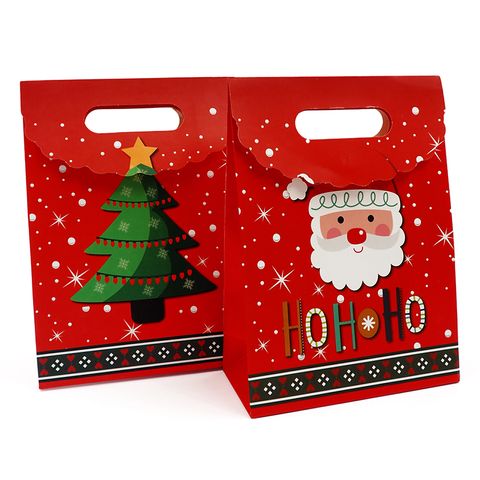 XMAS SMALL VELCRO PAPER BAGS ASST 2PCS