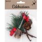 XMAS MINI PINECONE BAUBLE BUNCH RED 2PCS