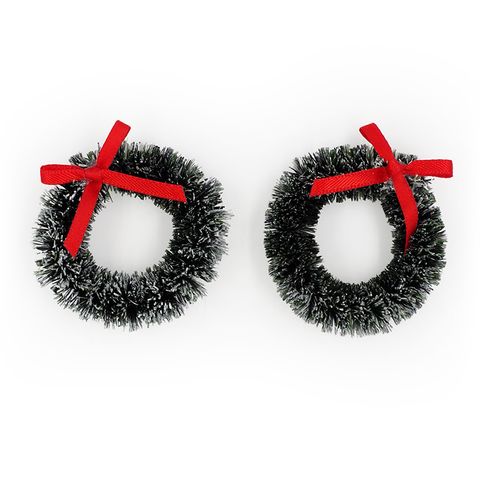 XMAS MINI WREATH EMBELLISHMENTS 4PCS