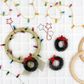 XMAS MINI WREATH EMBELLISHMENTS 4PCS