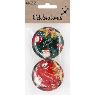 XMAS MINI MERRY CHRISTMAS TINS 2PCS