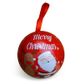 XMAS HANGING BAUBLE TIN SANTA 1PC